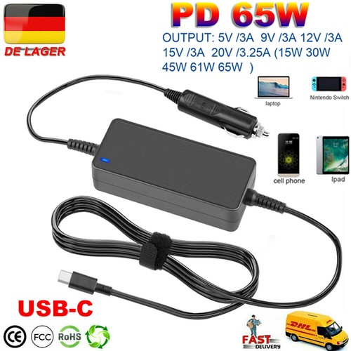 Auto ladegerät usb typ pd - ladegerät, c